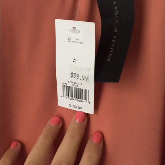 SALE Banana republic coral pleated dress nwt - Picture 2 of 3